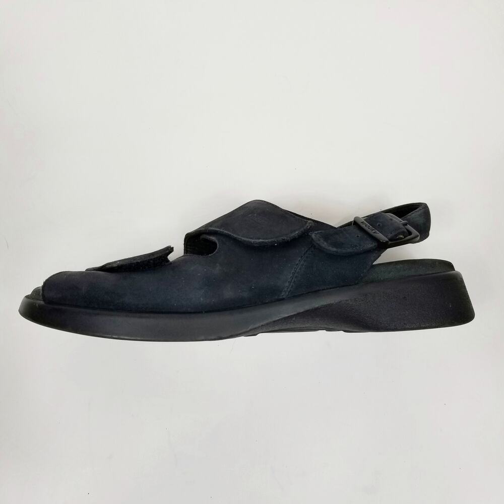 Wolky Nimes Women's Black Nubuck Leather Sandals Size 37 - Picture 3 of 10